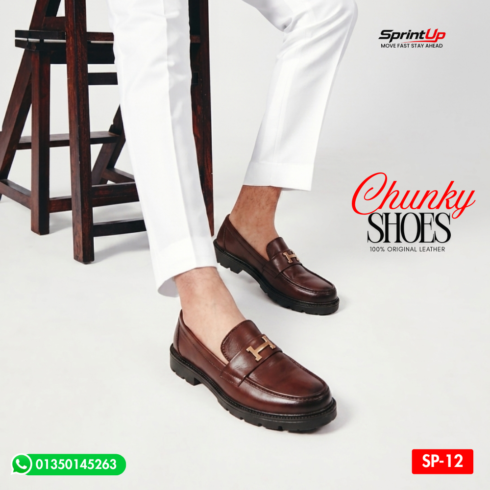 100% Original Leather Premium Quality CHUNKY Shoe SP-12